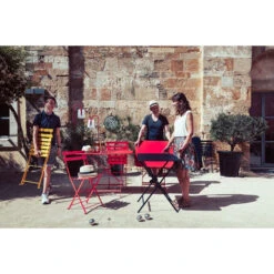 Chaise De Jardin Pliante FERMOB Bistro Métal - Piment -Mobilier De Jardin 010143 chaise de jardin pliante fermob bistro metal piment ambiance