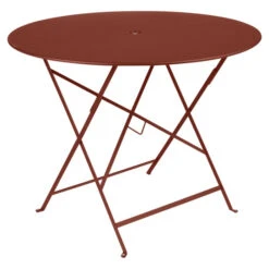 Table De Jardin 4 Personnes FERMOB Bistro Ø 96 Cm - Ocre Rouge