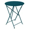 Table De Jardin 2 Personnes FERMOB Bistro Ø 60 Cm - Bleu Acapulco -Mobilier De Jardin 024521 table jardin fermob bistro 60 bleu acapulco