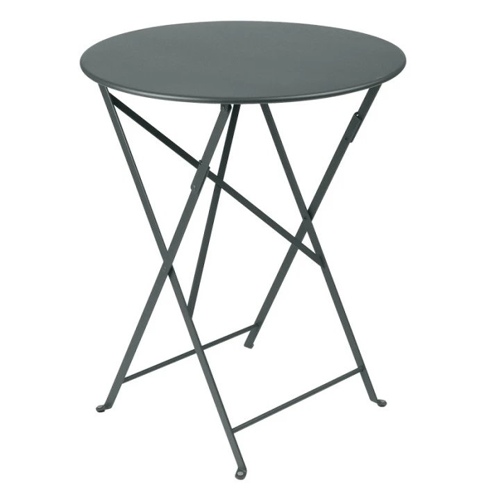 Table De Jardin 2 Personnes FERMOB Bistro Ø 60 Cm - Gris Orage 3 Table De Jardin 2 Personnes FERMOB Bistro Ø 60 Cm - Gris Orage