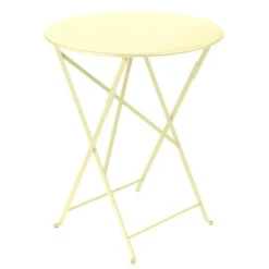 Table De Jardin 2 Personnes FERMOB Bistro Ø 60 Cm - Citron Givré