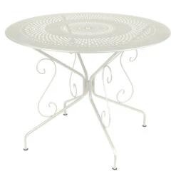 Table De Jardin 4 Personnes FERMOB Montmartre Ø 96 Cm - Gris Argile