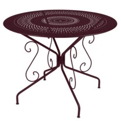 Table De Jardin 4 Personnes FERMOB Montmartre Ø 96 Cm - Cerise Noire