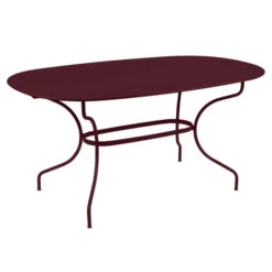 Table De Jardin Ovale 6 Personnes FERMOB Opéra + 160 X 90 Cm - Cerise Noire
