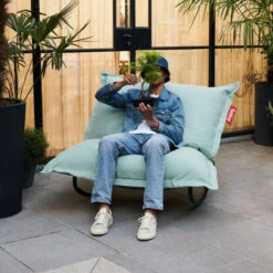 Rocking Chair Fatboy Rock'n'Roll - Noir -Mobilier De Jardin 103161 rocking chair fatboy rocknroll noir ecume