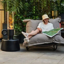 Rocking Chair Fatboy Rock'n'Roll - Noir -Mobilier De Jardin 103161 rocking chair fatboy rocknroll noir gris