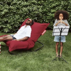 Rocking Chair Fatboy Rock'n'Roll - Noir -Mobilier De Jardin 103161 rocking chair fatboy rocknroll noir rouge ambiance