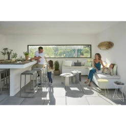 Tabouret De Jardin FERMOB Cocotte - Citron Givré -Mobilier De Jardin 4702a6 tabouret jardin fermob cocotte citron givre ambiance famille