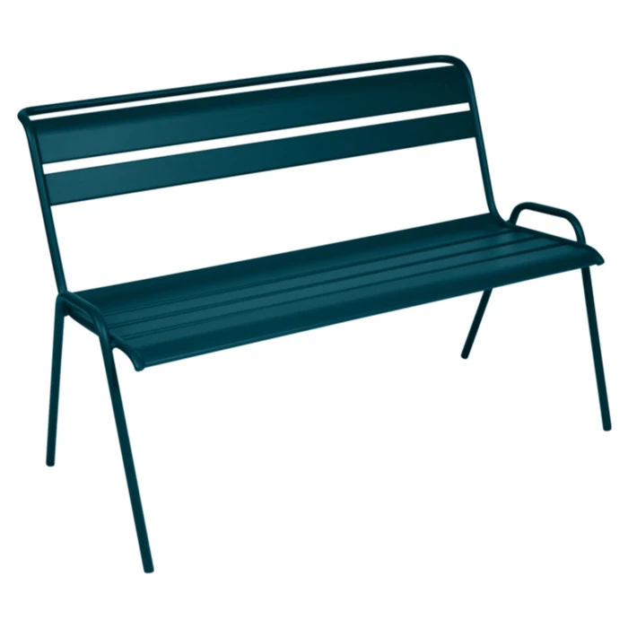 Banc De Jardin FERMOB Monceau - Bleu Acapulco 3 Banc De Jardin FERMOB Monceau - Bleu Acapulco