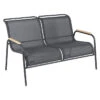 Banquette 2 Places FERMOB Coolside - Carbone -Mobilier De Jardin coolside banquette 2 places carbone stereo