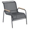Fauteuil Lounge FERMOB Coolside - Carbone -Mobilier De Jardin coolside fauteuil lounge carbone stereo 1