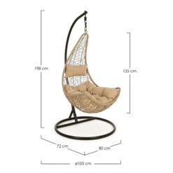 Fauteuil Suspendu Bizzotto Amirantes - Naturel -Mobilier De Jardin fauteuil bizzotto amirantes naturel 3