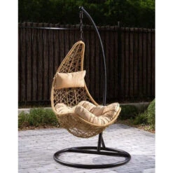 Fauteuil Suspendu Bizzotto Amirantes - Naturel -Mobilier De Jardin fauteuil bizzotto amirantes naturel 5