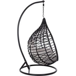 Fauteuil Œuf Suspendu Bizzotto Torres - Noir -Mobilier De Jardin fauteuil bizzotto torres noir 2