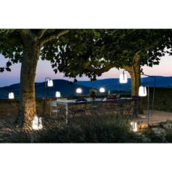 Lampe Nomade FERMOB Balad H 25 Cm - Carbone -Mobilier De Jardin lampe balad 25 carbone ambiance terrasse min