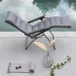 Fauteuil Relax Pliant LAFUMA Evolution BeComfort - Argent -Mobilier De Jardin lfm2830.8901 fauteuil relax pliant lafuma evolution becomfort argent ambiance 2