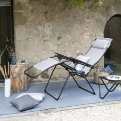 Fauteuil Relax Pliant LAFUMA Futura Batyline Duo - Galet 7 Fauteuil Relax Pliant LAFUMA Futura Batyline Duo - Galet -Mobilier De Jardin lfm3113.3294 fauteuil relax pliant lafuma futura batyline duo galet ambiance 2