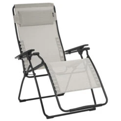 Mobilier De Jardin 30 Fauteuil Relax Pliant LAFUMA Futura Batyline Duo XL - Galet
