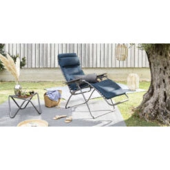 Fauteuil Relax Pliant LAFUMA Futura BeComfort XL - Bleu Encre 9 Fauteuil Relax Pliant LAFUMA Futura BeComfort XL - Bleu Encre -Mobilier De Jardin lfm3131.8900 fauteuil relax pliant lafuma futura becomfort xl bleu encre ambiance 3