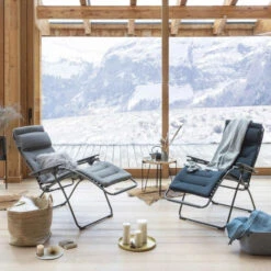 Fauteuil Relax Pliant LAFUMA Futura BeComfort XL - Argent -Mobilier De Jardin lfm3131.8901 fauteuil relax pliant lafuma futura becomfort xl argent ambiance 3