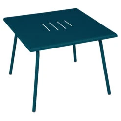 Table Basse De Jardin FERMOB Monceau 57 X 57 Cm - Bleu Acapulco