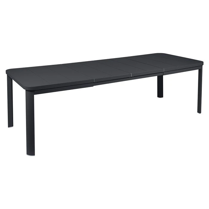 Table De Jardin 10 Personnes Avec 2 Rallonges FERMOB Oléron 155 / 255 X 100 Cm - Carbone 3 Table De Jardin 10 Personnes Avec 2 Rallonges FERMOB Oléron 155 / 255 X 100 Cm - Carbone