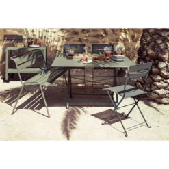 Salon De Jardin Fermob Cargo 128 X 128 Cm Cactus, 6 Personnes