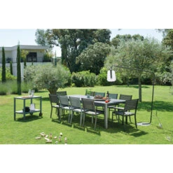 Table De Jardin 10 Personnes Avec 2 Rallonges FERMOB Oléron 155 / 255 X 100 Cm - Cactus 13 Table De Jardin 10 Personnes Avec 2 Rallonges FERMOB Oléron 155 / 255 X 100 Cm - Cactus -Mobilier De Jardin table fermob oleron chaises costa 2 3